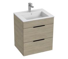 JIKA H4536121765141 - Vonios spintelė su praustuvu CUBE 60,7x55 cm uosis