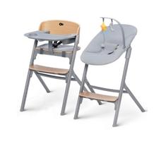 KINDERKRAFT SELECT 3in1 vaikų kėdutė LIVY Premium ąžuolas + CALMEE gultukas