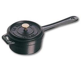 Mini cast iron saucepan Staub - 250 ml, Black