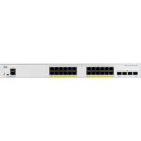 Cisco - Catalyst 1000-24P-4G-L - Switch - managed - 24 x 10/100/1000 (PoE+) + 4 x Gigabit SFP (Uplink) an Rack montierbar PoE+ (195 W)
