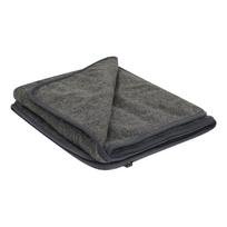 Tamsiai pilka merino vilnos antklodė Native Natural, 130 x 170 cm