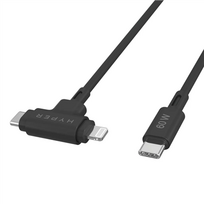 Hyper Juice Silicone USB-C to USB-C and Lightning Hybrid 60W Cable