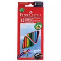 Faber-Castell: ECO trijų spalvų pieštukų rinkinys - 12 vnt., su dovanų drožtuke