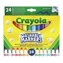 Crayola: Apvalūs, nuplaunami flomasteriai - 24 vnt.