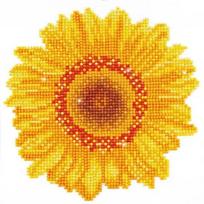 Diamond Dotz: Deimantinė dėlionė suaugusiems - Žydintis saulėgrąža, 20 x 20 cm