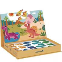 Tooky Toy: Magnetinė dėlionė dėžutėje - dinozaurai