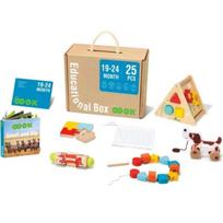 „Tooky Toy: Montessori medinė edukacinė žaislų rinkinys - 25 vnt.”