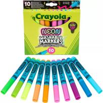 Crayola plaunamosios žymekliai: Plaunami neoniniai flomasteriai rinkinys - 10 vnt.
