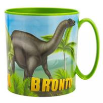 Dinozauro rašto plastikinis mikrobangų puodelis