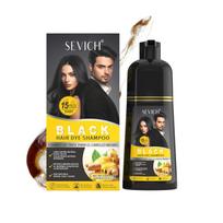 3 viename žolelių sveikas plaukų dažymas 500 ml SEVICH juodų plaukų dažų šampūnas vyrams moterims augalinis momentinio dažymo šampūnas imbiero juodų plaukų dažai 500ml