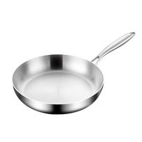 316L Nerūdijančio plieno nelipnus keptuvas - Be dangos, Ypač storas daugiafunkcis indas, Antibakterinė keptuvė 22cm