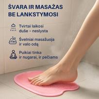 Silikoninis masažinis kilimėlis dušui – švelni viso kūno priežiūra (įvairių spalvų)