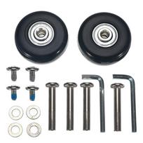 Rubber Casters Replacement for Luggage OD 45x18mm/70x24mm Metal Bearings Axles Heavy Duty Suitcase Wheel Replacement kit T1