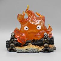 12cm Calcifer Anime Figure Pvc Luminous Model Action Figure Breathing Lamp GK Model Toys Collection Home Ornament Toy Gifts