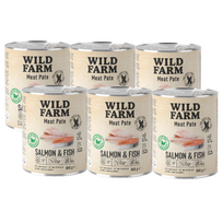 WILD FARM Pate Salmon&Fish 6x800g ėdalas šunims be glitimo
