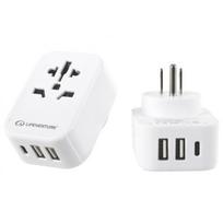 Elektros lizdų adapteris Lifeventure USB USA