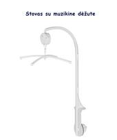 Karuselės stovas, baltas - Su muzikos dėžute