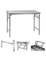 Sulankstomas nerūdijančio plieno darbo stalas 120 x 60 cm iki 120 kg Royal Catering RCAT-120K