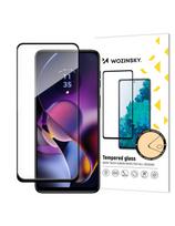 9H grūdintas stiklas visam Motorola Moto G54 ekranui su juodu Full Glue rėmeliu
