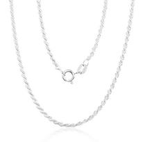 Sidabrinė moteriška grandinėlė „Virvė“ 2 mm, 925°, 50 cm