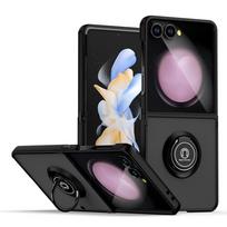 High-eng Rotatable Finger Ring Car Holder Phone Case for Samsung Galaxy Z Flip 7 6 5 4 Shockproof Protection Bracket Back Cover Galaxy Z Flip4 juoda