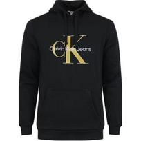 Calvin Klein minimalistinis, patogus, universalus, ilgarankovis vyriškas džemperis su gobtuvu ir raišteliu, juodas 40GC201-001 S