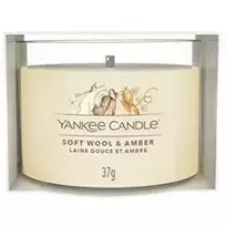 Kvapioji žvakė Yankee Candle Soft Wool & Amber stiklinėje, 37 g