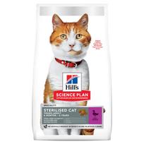 HILL'S SP Feline sterilised Adult Cat duck sausas maistas suaugusioms sterilizuotoms katėms su antiena, 1,5 kg