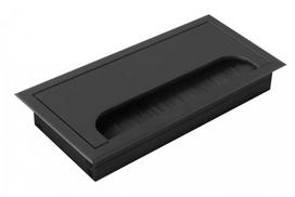 Aliumininė įvorė laidams Merida, juodas, 80 x 160 mm, LB-80X160-20, GTV