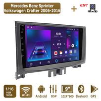 „Android“ automobilio radijas, skirtas „Mercedes Benz Sprinter“, „Volkswagen“ 2006–2016 m. multimedijos grotuvui, galvos įrenginiui, stereo, GPS navigacijai, „BT“, WIFI, 1+16GB 1+16GB