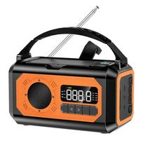 12000 mAh avarinis orų radijo žibintuvėlis saulės rankinis švaistiklis AM/FM/NOAA orų radijo skaitymo lempa SOS signalizacija lauko stovyklavimui oranžinė