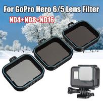 ND objektyvo apsauginis filtras(ND4 8 16)+ CPL filtras GoPro Hero 5, Hero 6 Black, Hero 7 kameroms Priedai 3 vnt. filtras rinkinys 1,59 x1,57 x0,31