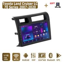 „Android“ automobilio radijas, skirtas „Toyota Land Cruiser LC 70“ serijai, 2007–2020 m. daugialypės terpės grotuvo galvos blokas Stereo GPS navigacija BT WIFI 1+16GB 1+16GB