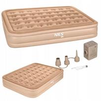 Nils Extreme NC2808 Čiužinys DWUOSOBOWY KING SIZE BEŻOWY + POMPKA ELEKTRYCZNA NILS CAMP