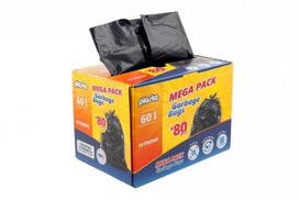 Šiukšlių maišai Plasta Mega Pack, 60 l, 80 vnt