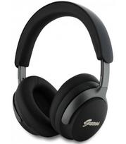 Juodos belaidės ausinės "Guess PU Leather Script Logo ANC/ENC Wireless Headphone"
