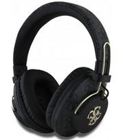 Juodos belaidės ausinės "Guess PU 4G Metal Logo ENC Wireless Headphone"