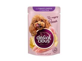 Delickcious konservai šunims su kalakutiena ir sūriu 12x85g