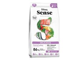 Dibaq Sense begrūdis kačių maistas su žuvimi ir kalakutiena 1.5 kg