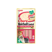 Churu Hairball Control kreminis skanėstas katėms su vištiena, 12x56g