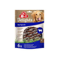 8in1 Delights jautienos spiralės šunims, 6 vnt, 5x113g