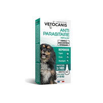 Vetocanis lašiukai nuo erkių mažų veislių šunims 2–10 kg, 2 pipetės
