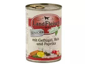 LandFleisch šunų konservai su paukštiena ir ryžiais 6x400g