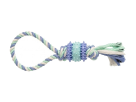Gimdog Cotton Dent Plus virvė su TPR 30 cm šuns žaislas