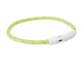 TRIXIE LED antkaklis USB nailonas M-L 45cm žalias