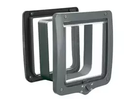 TRIXIE 4 krypčių durelės XXL augintiniams su tuneliu 24×28 cm baltos