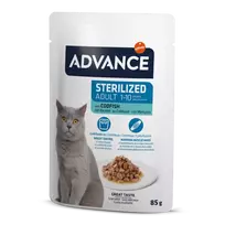Advance konservai sterilizuotoms katėms su menke 12x85g