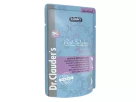 Dr.Clauder's Best Selection drėgnas maistas sterilizuotoms katėms su vištiena, antiena ir jūros dumbliais 12x85g