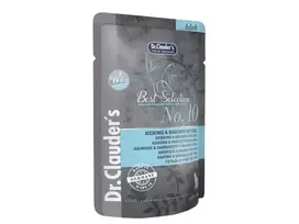 DR. CLAUDER’S drėgnas maistas katėms su silke, krevetėmis ir chia sėklomis 12x85g