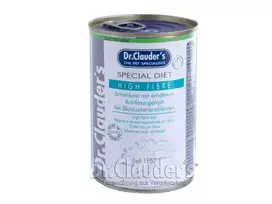 DR. CLAUDER’S Special Diet High Fibre drėgnas maistas diabetu sergantiems šunims 6x400g